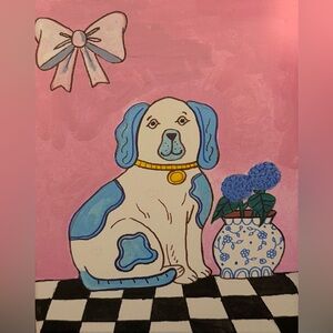 Preppy Staffordshire Dog Painting